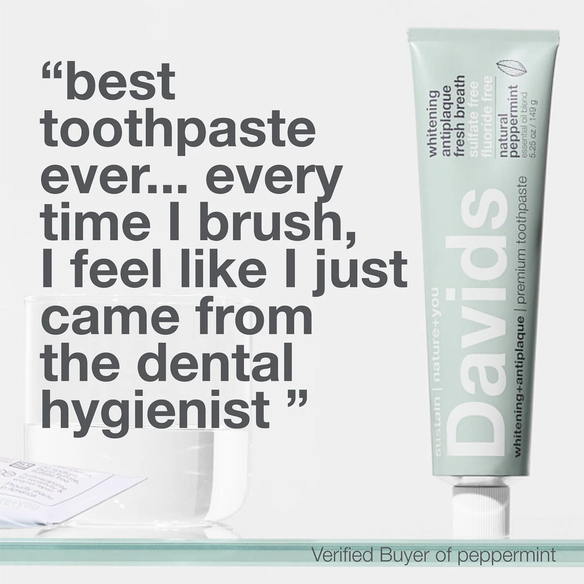 Premium Natural Toothpaste | Davids - Zero Waste Cartel