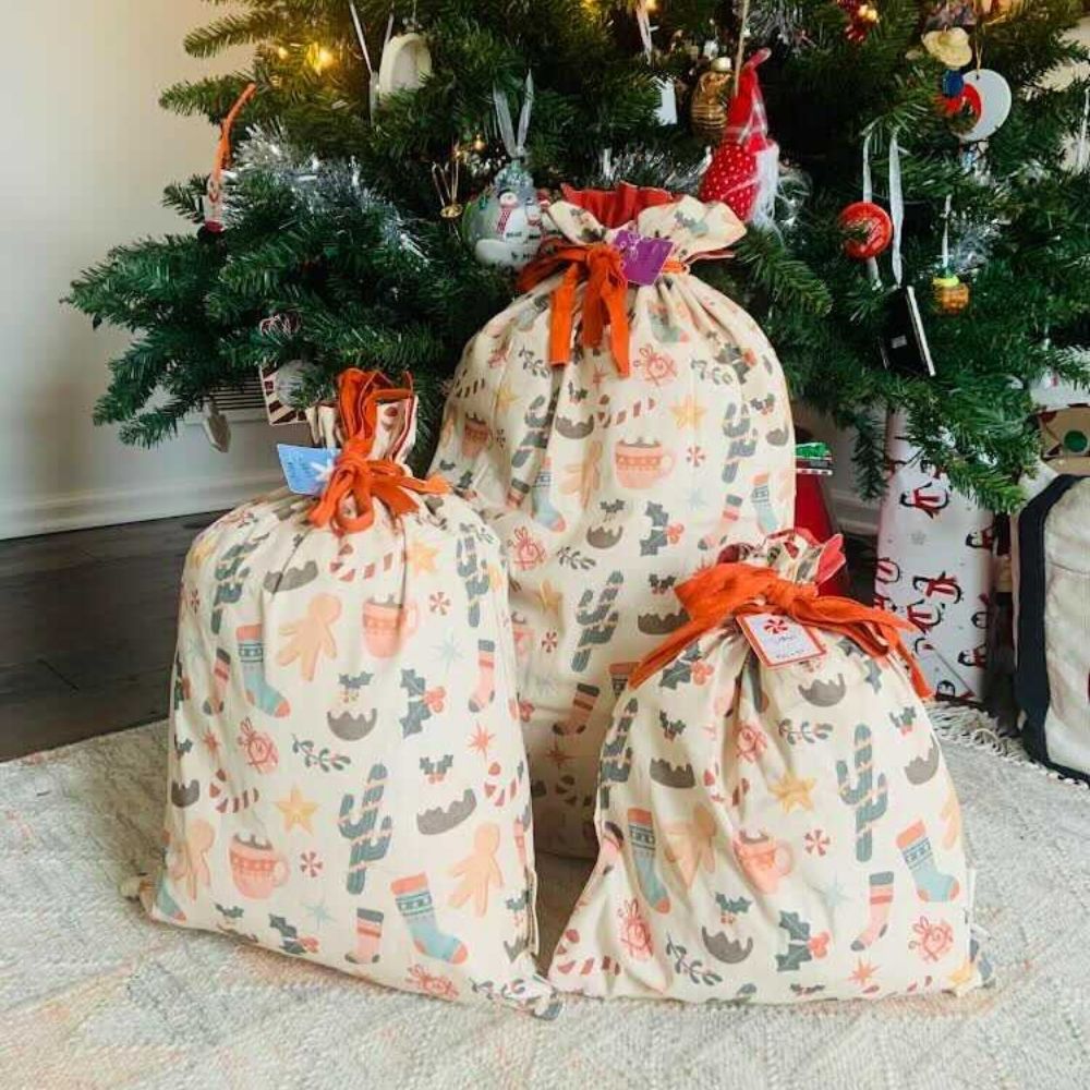 Reusable Christmas Wrapping Bags - Zero Waste Cartel