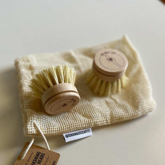 Wooden Dish Brush - Replaceable Heads - Zero Waste Cartel