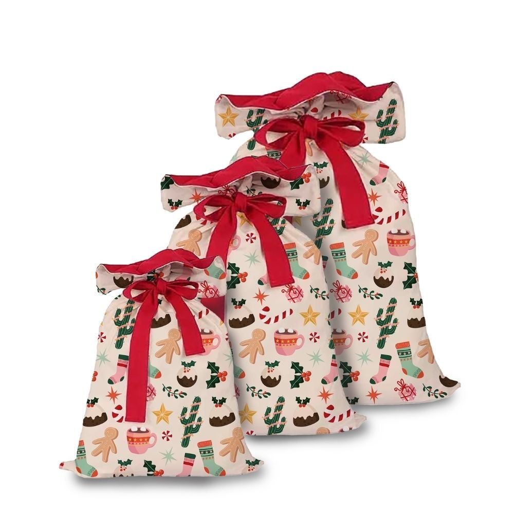 Reusable Christmas Wrapping Bags - Zero Waste Cartel