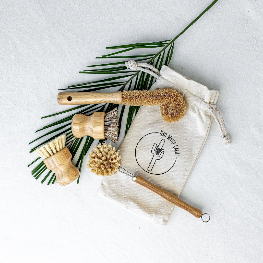 Zero Waste Kitchen Kit - Wooden Dish Brushes [4-Pack]